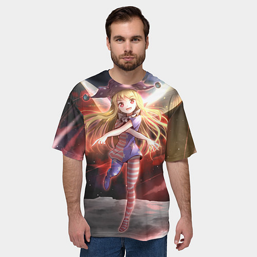 Мужская футболка оверсайз Touhou Project Клаунпис / 3D-принт – фото 3