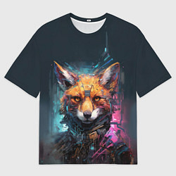 Футболка оверсайз мужская Боевой лис, цвет: 3D-принт