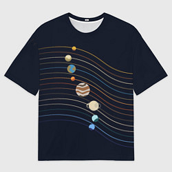 Футболка оверсайз мужская Парад планет 2024, цвет: 3D-принт