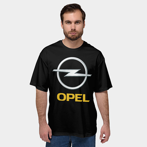 Мужская футболка оверсайз Opel sport car / 3D-принт – фото 3