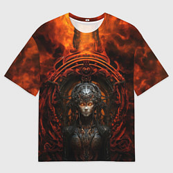 Футболка оверсайз мужская Огненная жница, цвет: 3D-принт