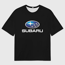 Футболка оверсайз мужская Subaru sport auto car, цвет: 3D-принт