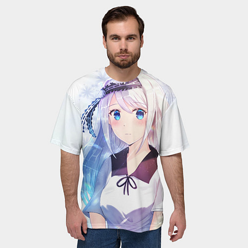 Мужская футболка оверсайз Kaguya-sama wa Kokurasetai Кей Широгане / 3D-принт – фото 3