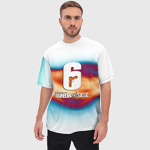 Мужская футболка оверсайз Rainbow six game / 3D-принт – фото 3