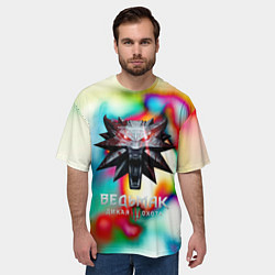Футболка оверсайз мужская Ведьмак школа волка, цвет: 3D-принт — фото 2