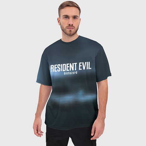 Мужская футболка оверсайз Umbrella resident evil / 3D-принт – фото 3