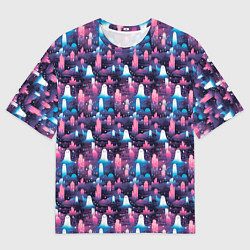 Футболка оверсайз мужская Привидения в облачном городе, цвет: 3D-принт