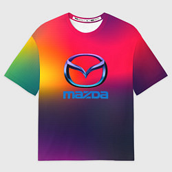 Футболка оверсайз мужская Mazda gradient, цвет: 3D-принт