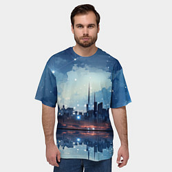 Футболка оверсайз мужская Хрустальный город, цвет: 3D-принт — фото 2
