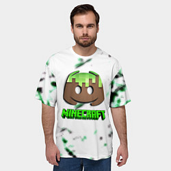 Футболка оверсайз мужская Minecraft online pc, цвет: 3D-принт — фото 2