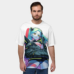 Футболка оверсайз мужская Ребекка cyberpunk, цвет: 3D-принт — фото 2