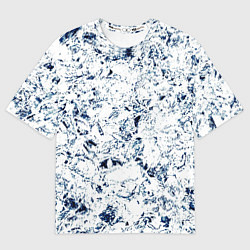 Футболка оверсайз мужская Паттерн ледяные вершины гор, цвет: 3D-принт