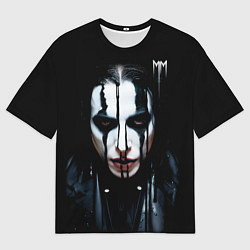 Футболка оверсайз мужская Мэрилин Мэнсон - Брайан Хью Уорнер, цвет: 3D-принт