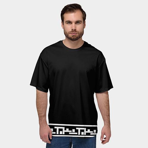 Мужская футболка оверсайз Древние узоры / 3D-принт – фото 3