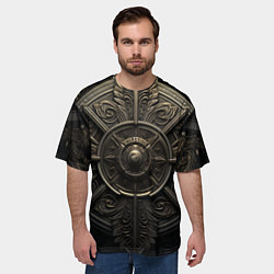 Футболка оверсайз мужская Узор в скандинавском стиле, цвет: 3D-принт — фото 2