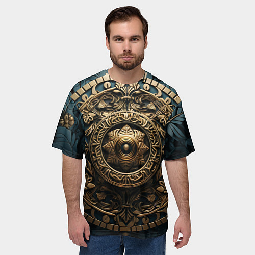 Мужская футболка оверсайз Орнамент в кельтском стиле / 3D-принт – фото 3