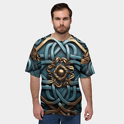 Футболка оверсайз мужская Симметричный орнамент в кельтской стилистике, цвет: 3D-принт — фото 2
