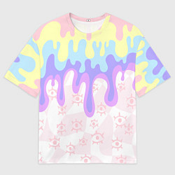 Футболка оверсайз мужская Млечный взгляд, цвет: 3D-принт