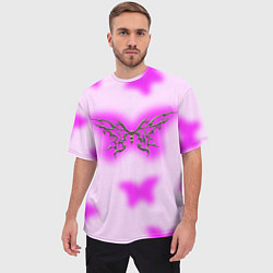 Футболка оверсайз мужская Y2K purple butterfly, цвет: 3D-принт — фото 2