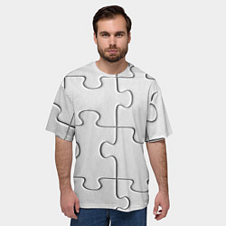 Футболка оверсайз мужская Детальки пазла, цвет: 3D-принт — фото 2