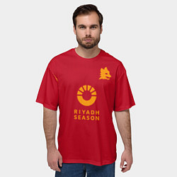 Футболка оверсайз мужская Тотти ФК Рома форма 23-24 домашняя, цвет: 3D-принт — фото 2