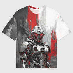 Футболка оверсайз мужская Боевой андроид штурмовик, цвет: 3D-принт