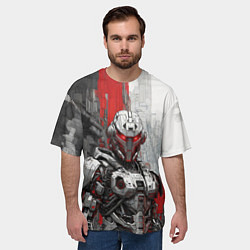 Футболка оверсайз мужская Боевой андроид штурмовик, цвет: 3D-принт — фото 2