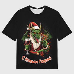 Футболка оверсайз мужская Дракон Мороз, цвет: 3D-принт