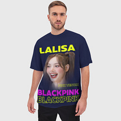 Футболка оверсайз мужская Lalisa - девушка из группы Blackpink, цвет: 3D-принт — фото 2