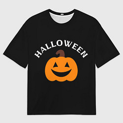 Футболка оверсайз мужская Halloween и тыква, цвет: 3D-принт