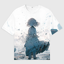 Футболка оверсайз мужская Безликая дева, цвет: 3D-принт