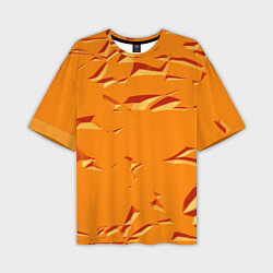 Футболка оверсайз мужская Оранжевый мотив, цвет: 3D-принт