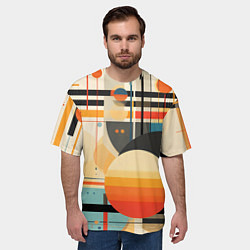 Футболка оверсайз мужская Стильная геометрия, цвет: 3D-принт — фото 2