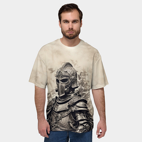 Мужская футболка оверсайз Сказочный рыцарь / 3D-принт – фото 3