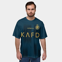 Футболка оверсайз мужская Садио Мане Аль Наср форма 23-24 гостевая, цвет: 3D-принт — фото 2