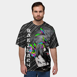 Футболка оверсайз мужская Адский рай - пустой Габимару, цвет: 3D-принт — фото 2