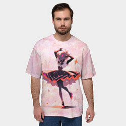 Футболка оверсайз мужская Балерина в Хэллоуин, цвет: 3D-принт — фото 2