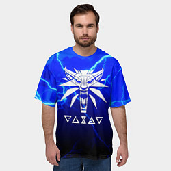 Футболка оверсайз мужская Ведьмак дикий шторм, цвет: 3D-принт — фото 2