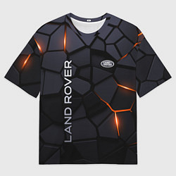 Мужская футболка оверсайз Land Rover - плиты с эффектом свечения