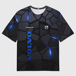 Футболка оверсайз мужская Volvo - плиты с эффектом свечения, цвет: 3D-принт