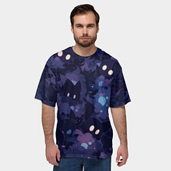 Футболка оверсайз мужская Фиолетовые котики, цвет: 3D-принт — фото 2