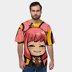 Футболка оверсайз мужская Аня Форджер лицо, цвет: 3D-принт — фото 2
