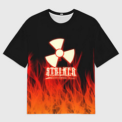 Футболка оверсайз мужская Stalker 2 flame, цвет: 3D-принт