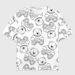 Футболка оверсайз мужская Мишки из СССР, цвет: 3D-принт