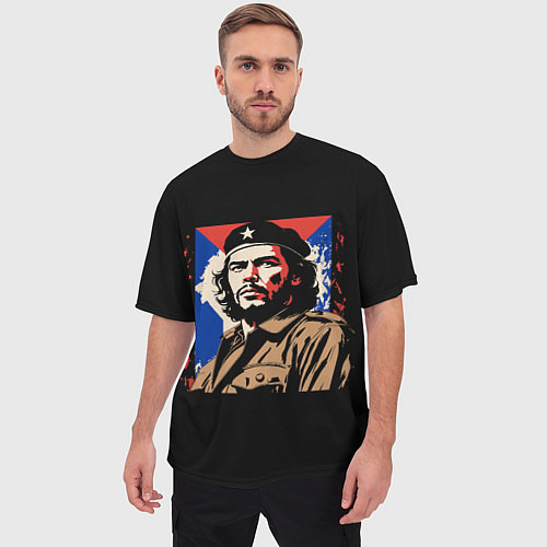 Мужская футболка оверсайз Команданте Эрнесто Че Гевара / 3D-принт – фото 3