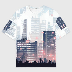 Мужская футболка оверсайз Безмятежный город