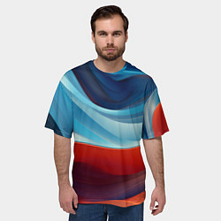 Футболка оверсайз мужская Абстракция в контрасте, цвет: 3D-принт — фото 2
