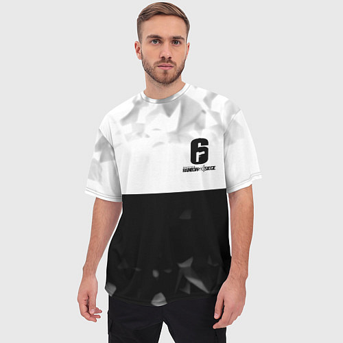Мужская футболка оверсайз Rainbow Six black game colletcion / 3D-принт – фото 3