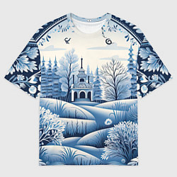 Футболка оверсайз мужская Пушистые завитки, цвет: 3D-принт