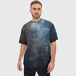 Футболка оверсайз мужская Темное космическое звездное небо, цвет: 3D-принт — фото 2